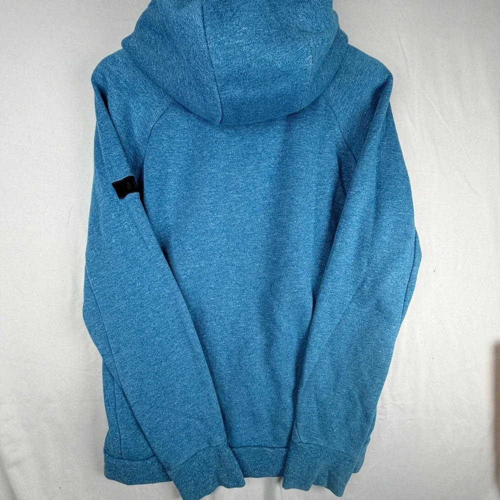 Jordan Full Zip Hoodie Size M Blue Heathered Jumpman Fleece Sweatshirt